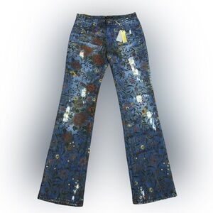 Roberto Cavalli Vintage 2004 Floral Jeans